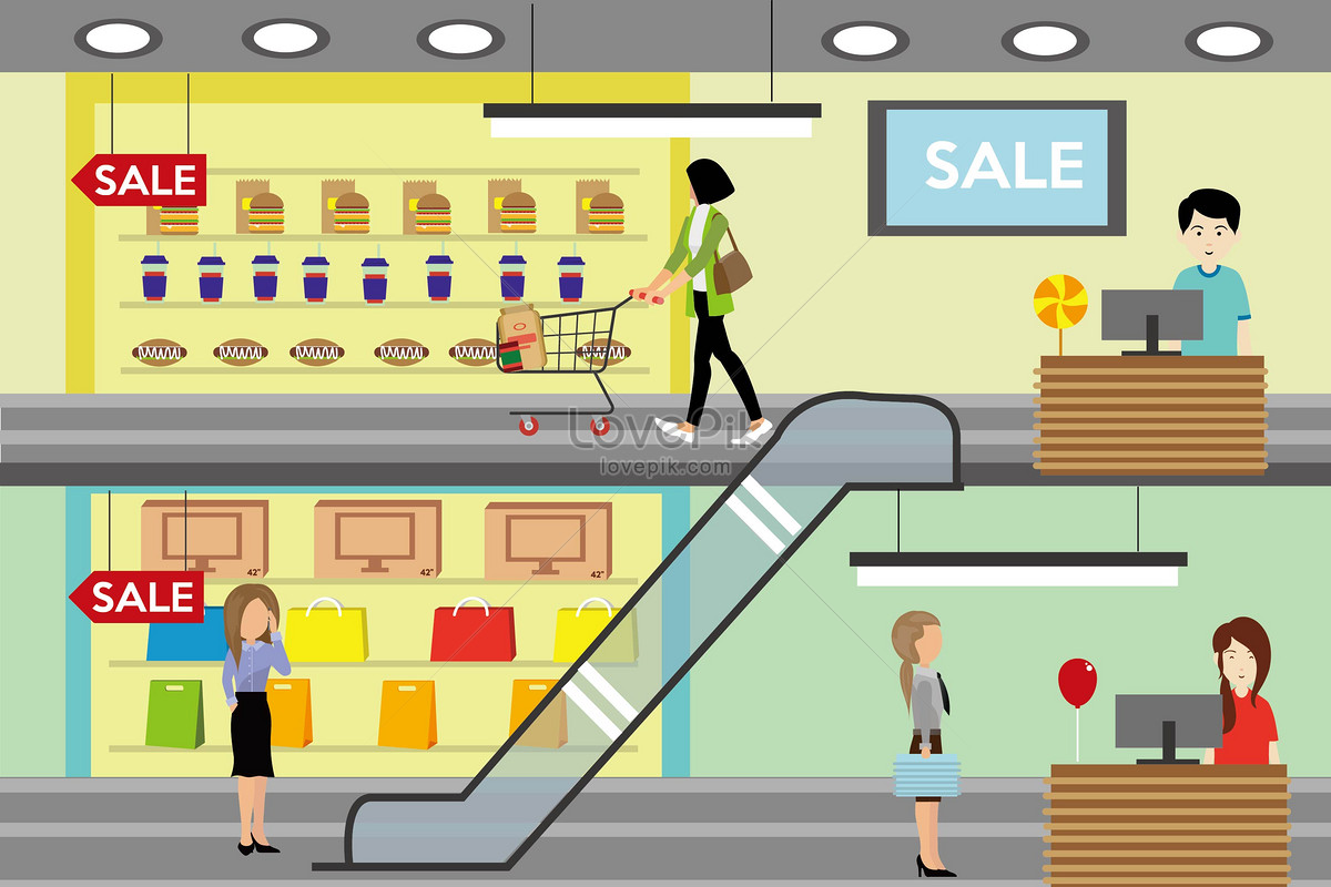Shopping malls illustration image_picture free download 400251803 ...