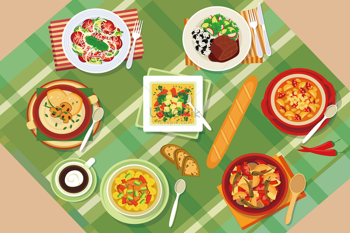 Food feast illustration image_picture free download 400276805_lovepik.com