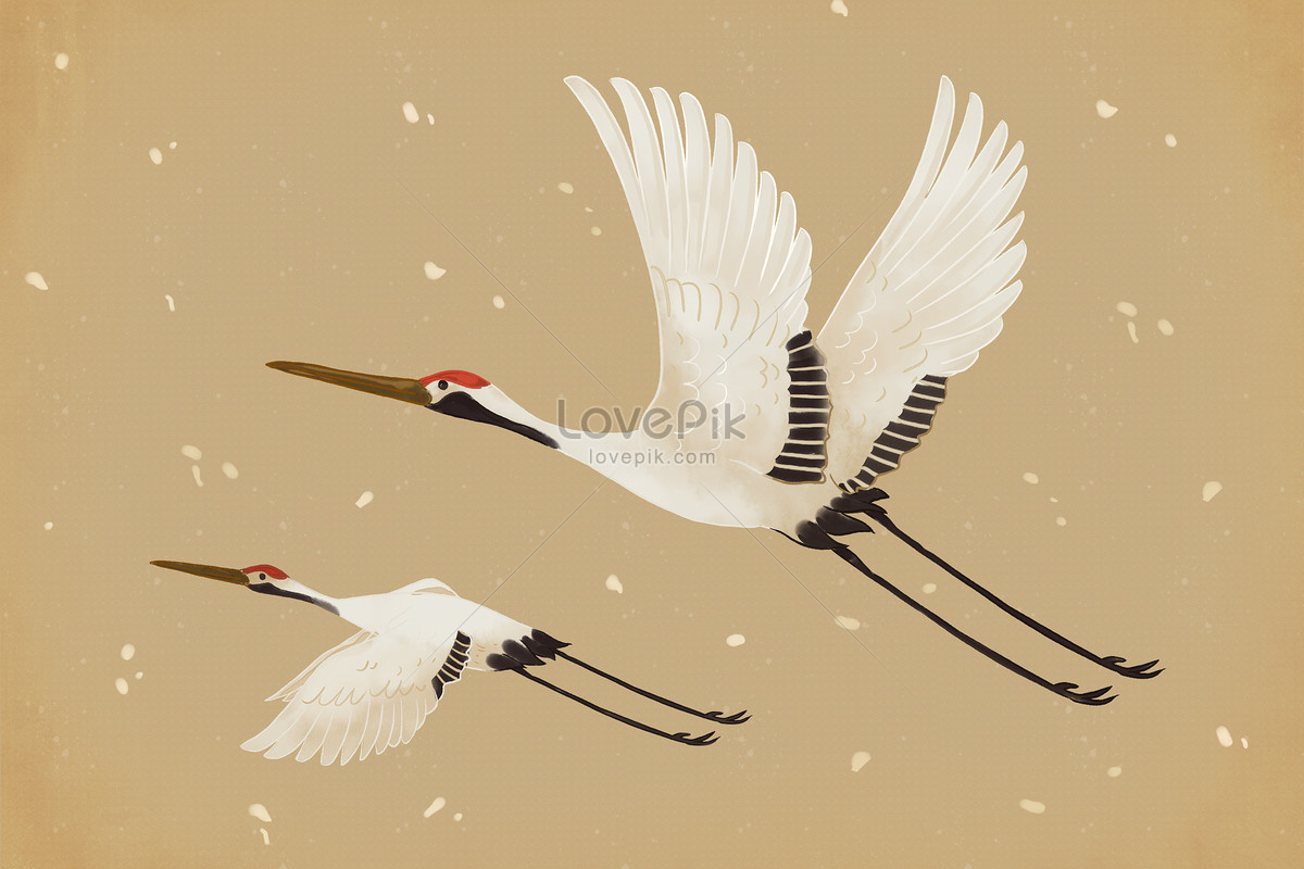 Illustration of chinese wind crane illustration image_picture free ...