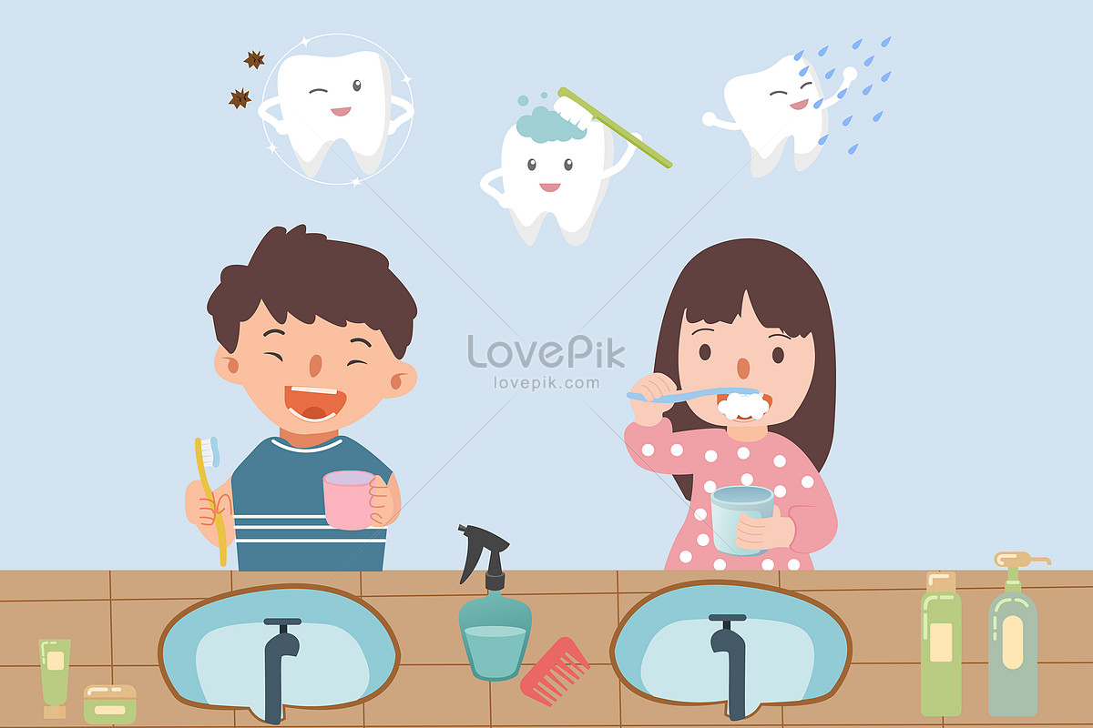 Someone Brushing Their Teeth Clipart Images
