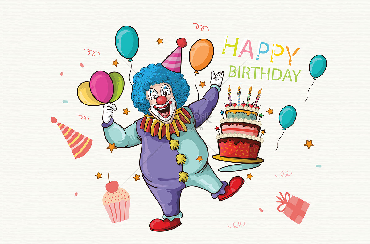 badut pesta ulang  tahun  gambar  unduh gratis Ilustrasi 