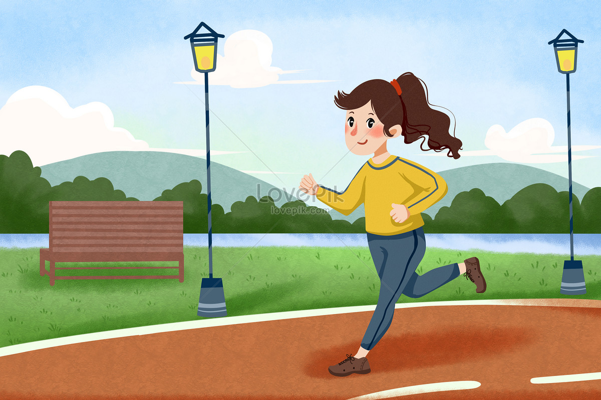 女孩晨跑插图矢量图 向量例证. 插画 包括有 图象, 瑜伽, 重量, 执行, 妇女, 向量, 概念, 字符 - 207033958