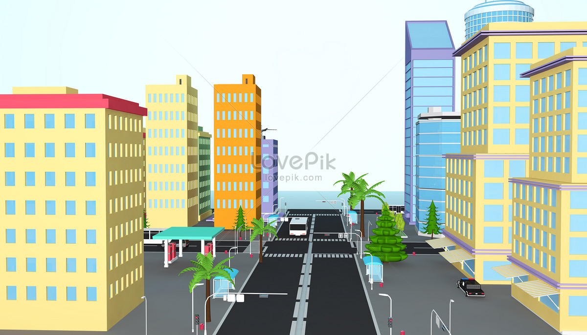 Urban road scene creative image_picture free download 401184364_lovepik.com