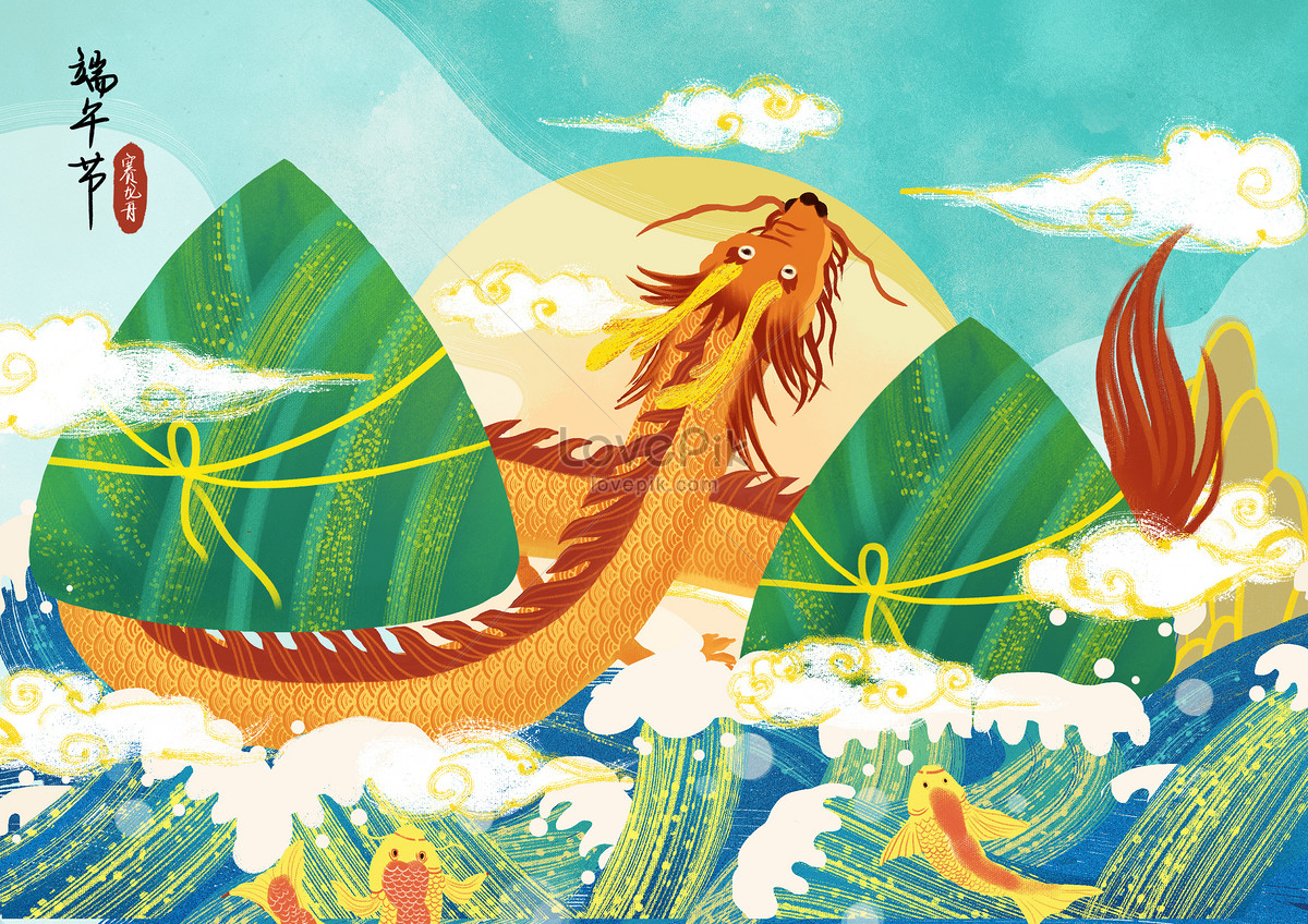 Dragon boat festival dragon scorpion illustrator illustration image ...