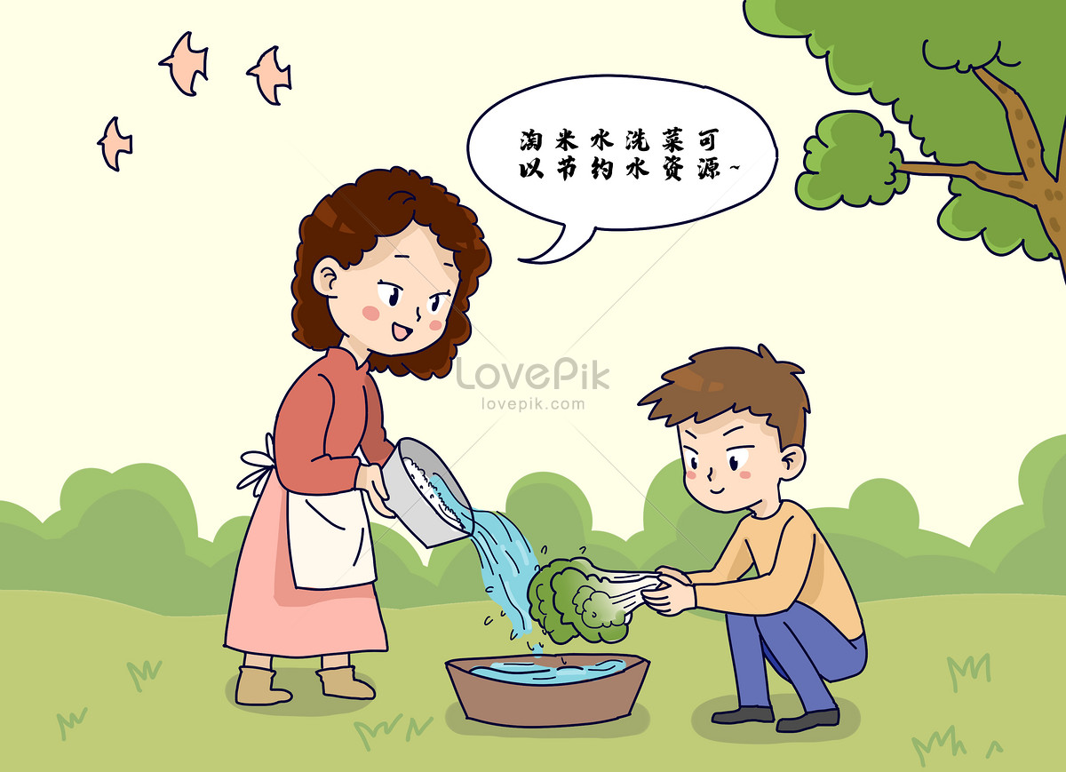 Рис держит воду. Rice illustration.