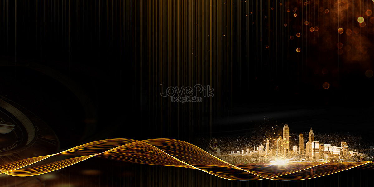 Black Gold City Background Download Free | Banner Background Image on  Lovepik | 401369455