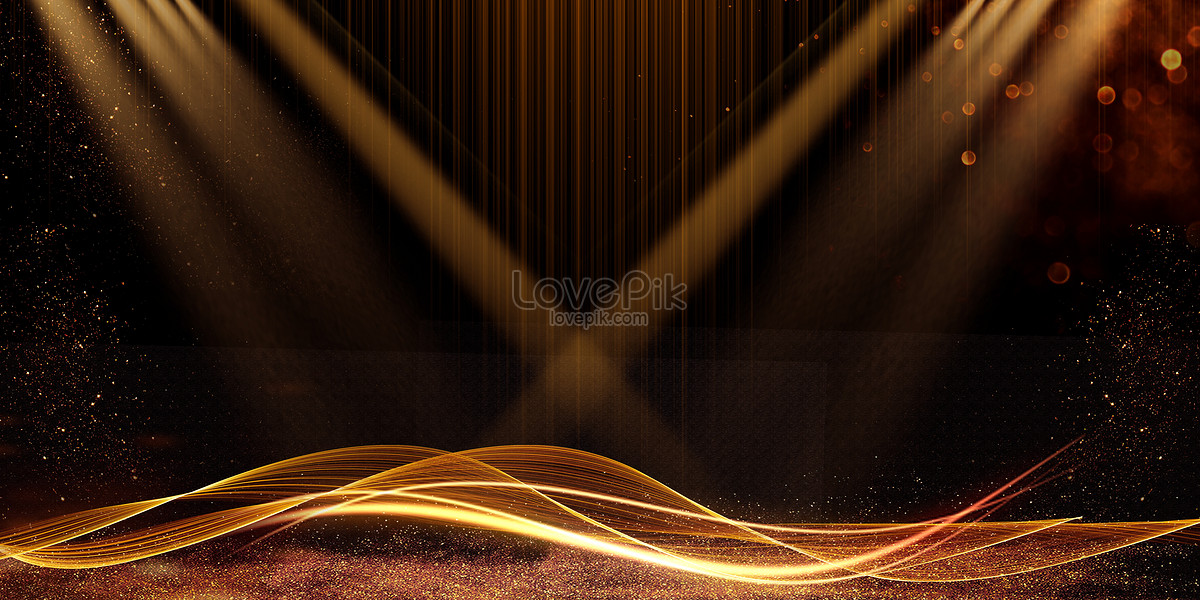 Atmospheric Black Gold Background Download Free | Banner Background ...