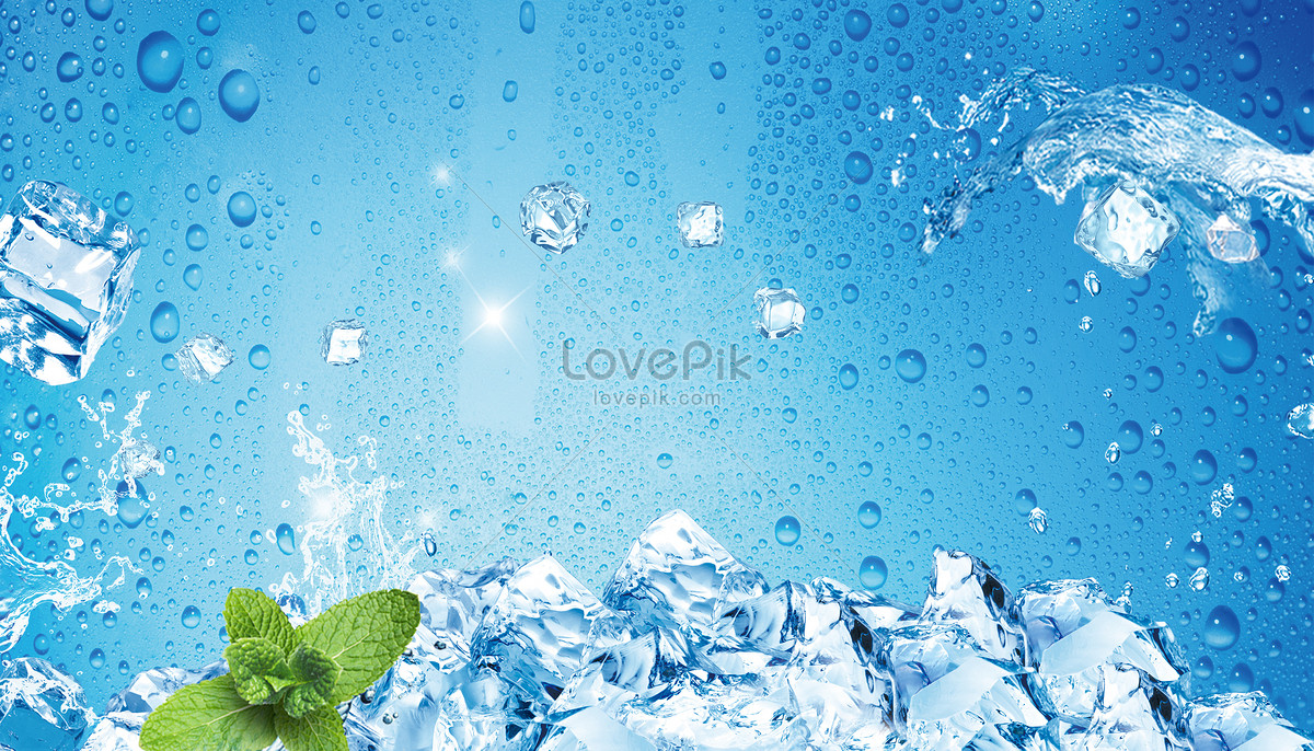 Cool Summer Ice Cubes Download Free | Banner Background Image on ...