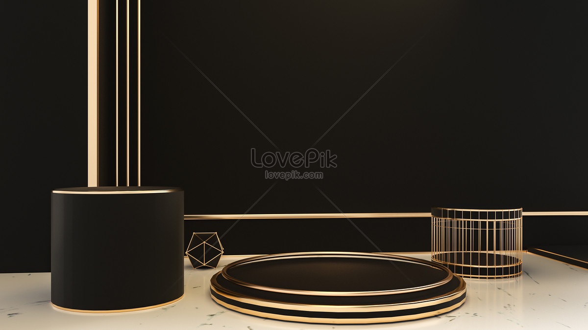 Simple black gold booth background creative image_picture free download 401536696_lovepik.com