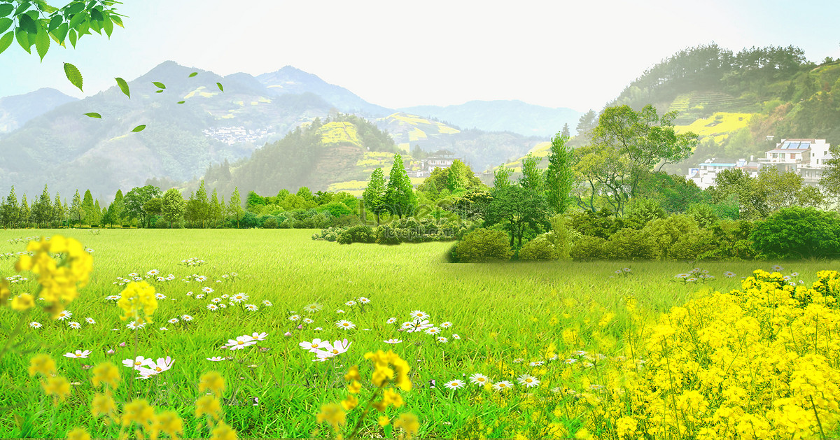 peaceful meadow background clipart