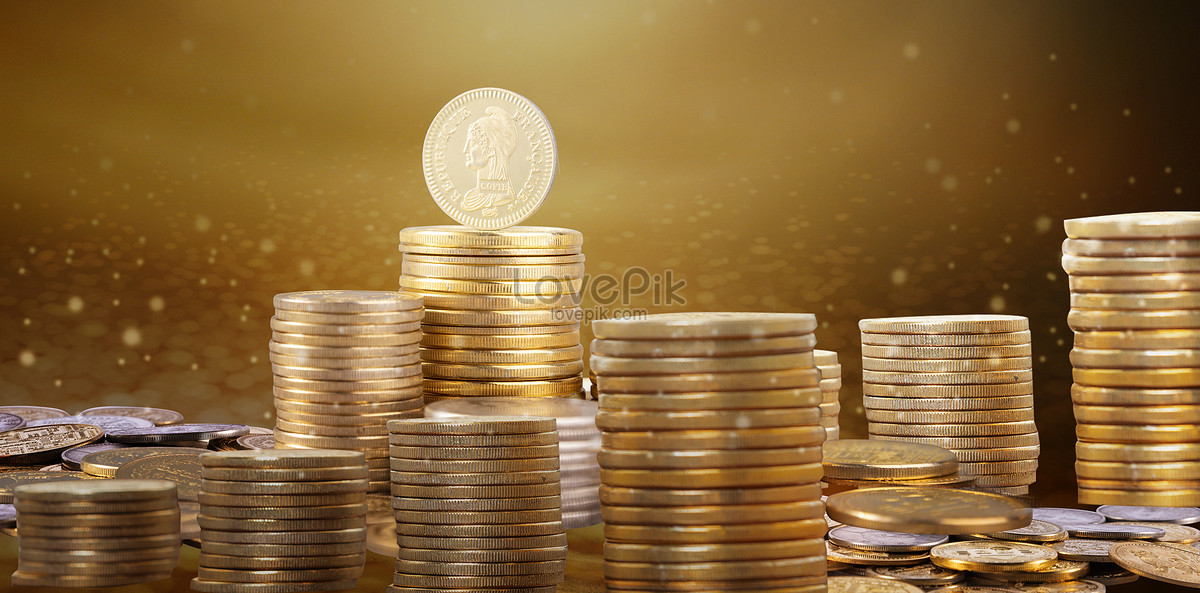 Premium AI Image  a lot of stacking gold coins in treasure stack and gold  coin