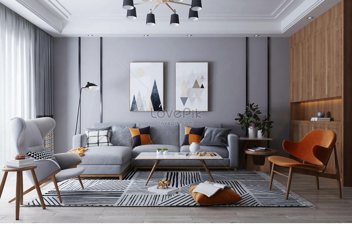 Nordic living room design creative image_picture free download ...