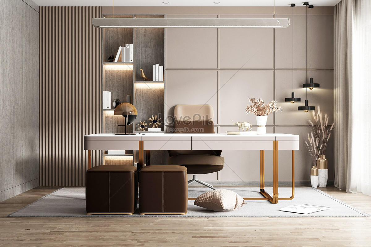 Modern study space design creative image_picture free download ...