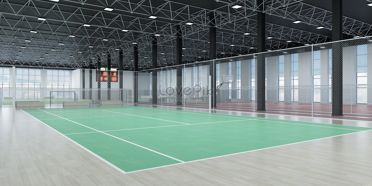 3d badminton hall scene creative image_picture free download 401946114 ...