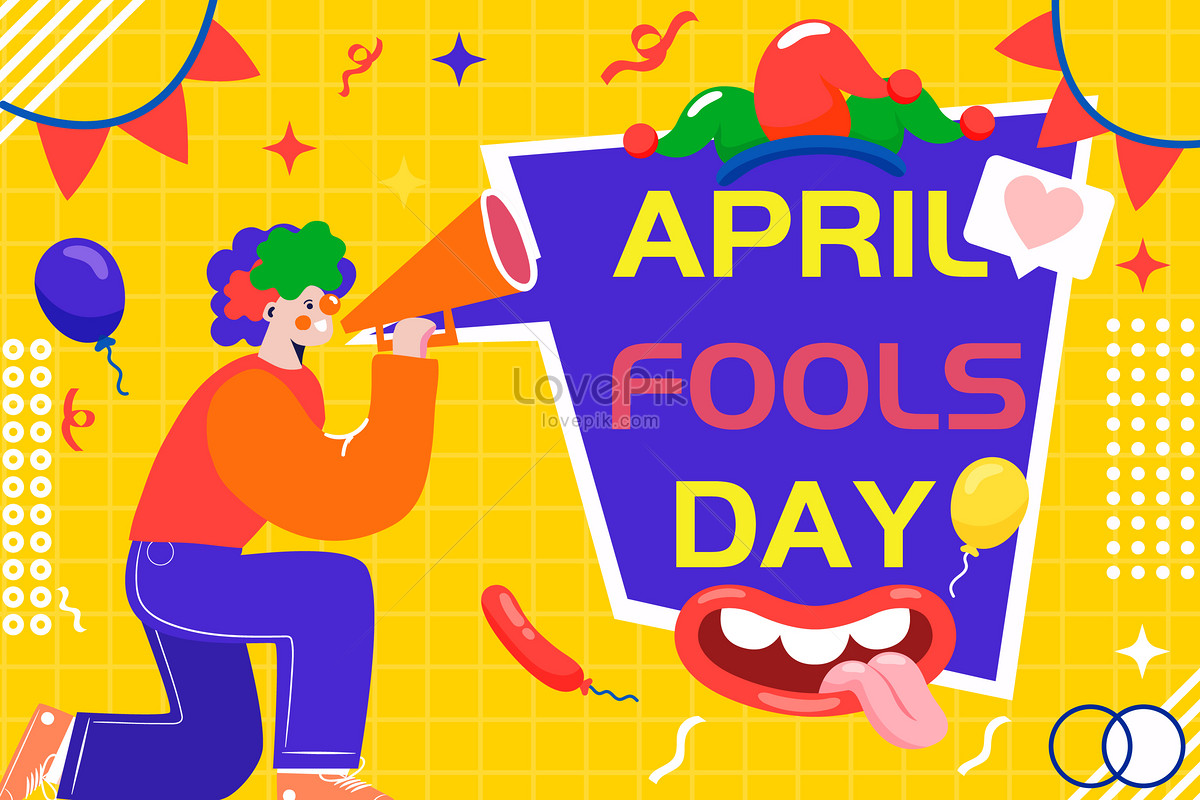 Clown promotion celebrating april fools day vector illustration ...