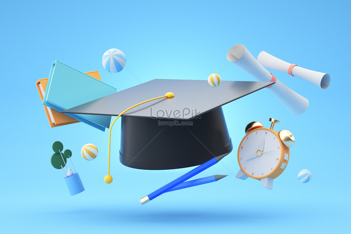 Graduation Cap and Diploma Illustration Stock Vector | Adobe Stock