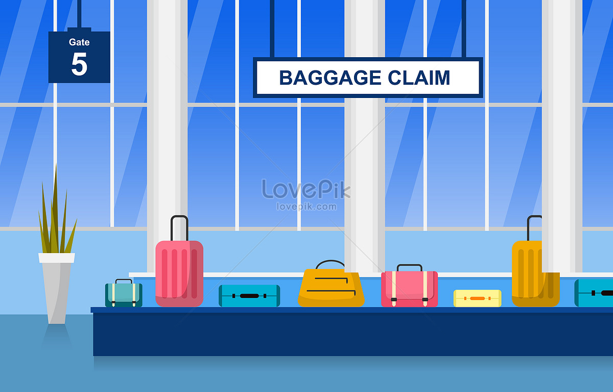 baggage claim airport clipart
