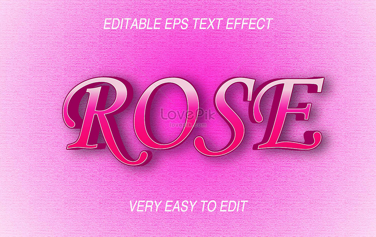 Rose text. Rose text PSD. Rose text Style.