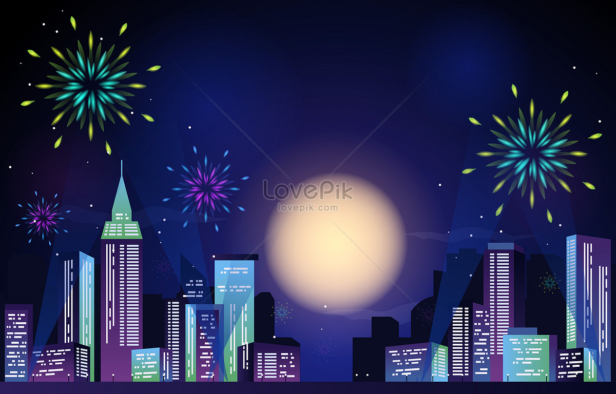 skycity new years fireworks clipart