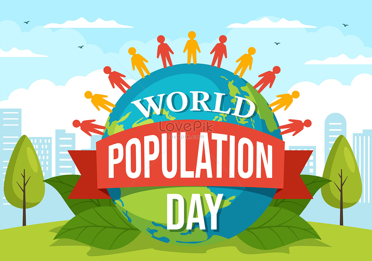 World population day Royalty Free Vector Image