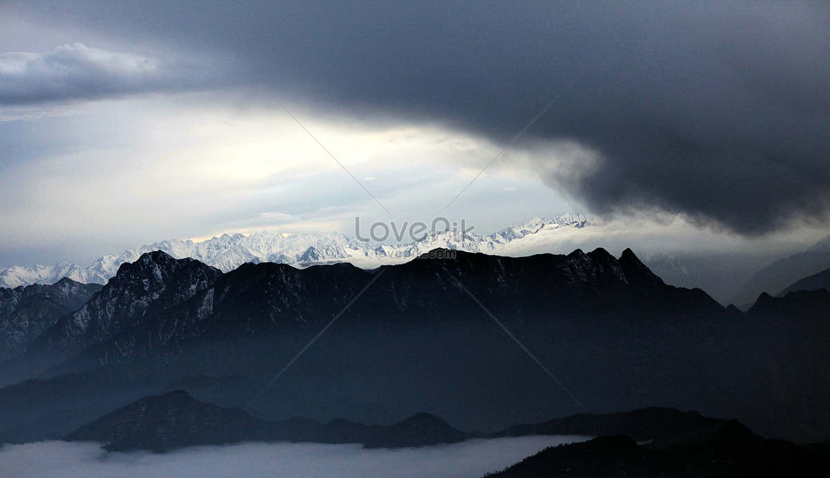 Gambar Matahari Terbenam Di Gunung - Pemandanganoce