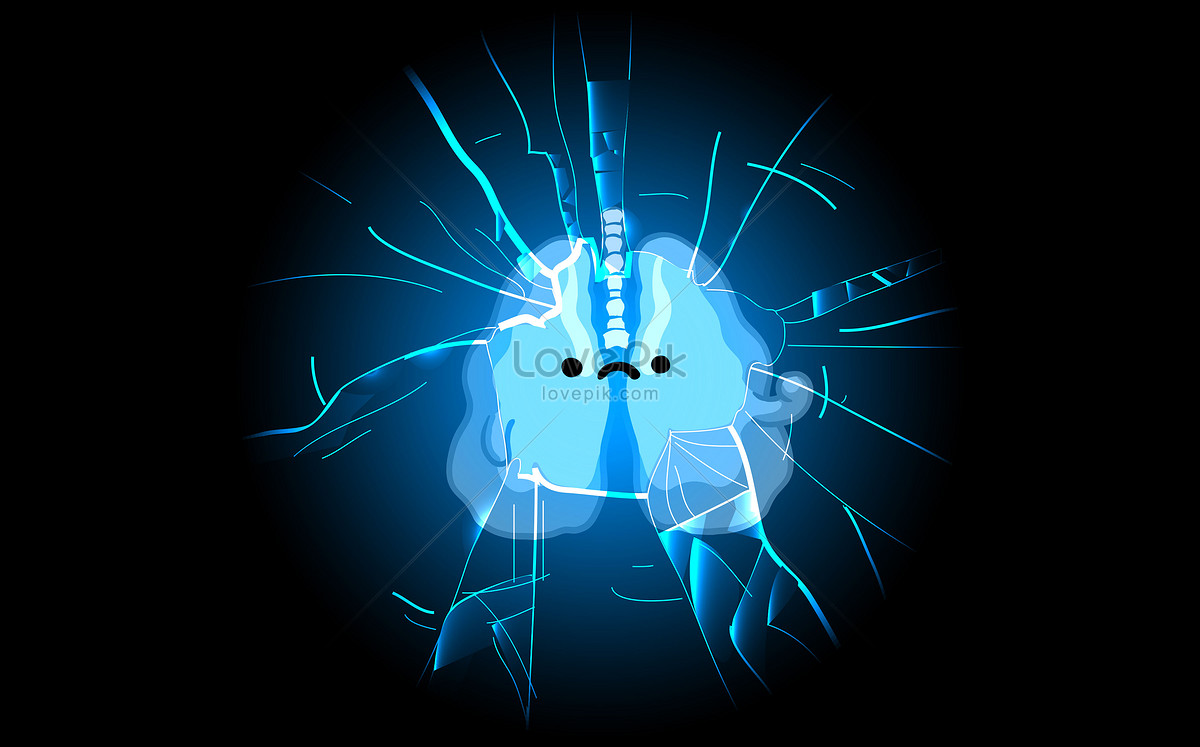 human lungs, organ anatomy biological air filter healthy body concept  polygon on neon blue background 7504106 Vector Art at Vecteezy