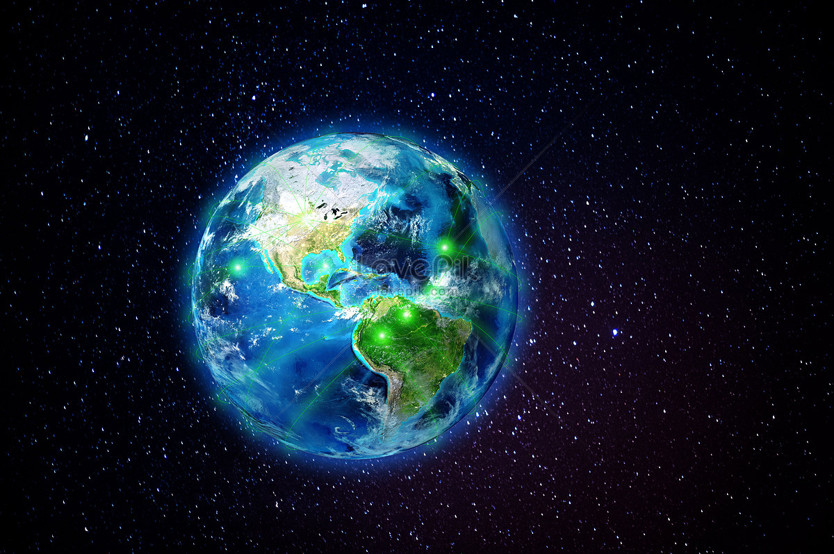 Green earth network creative image_picture free download 500484979 ...