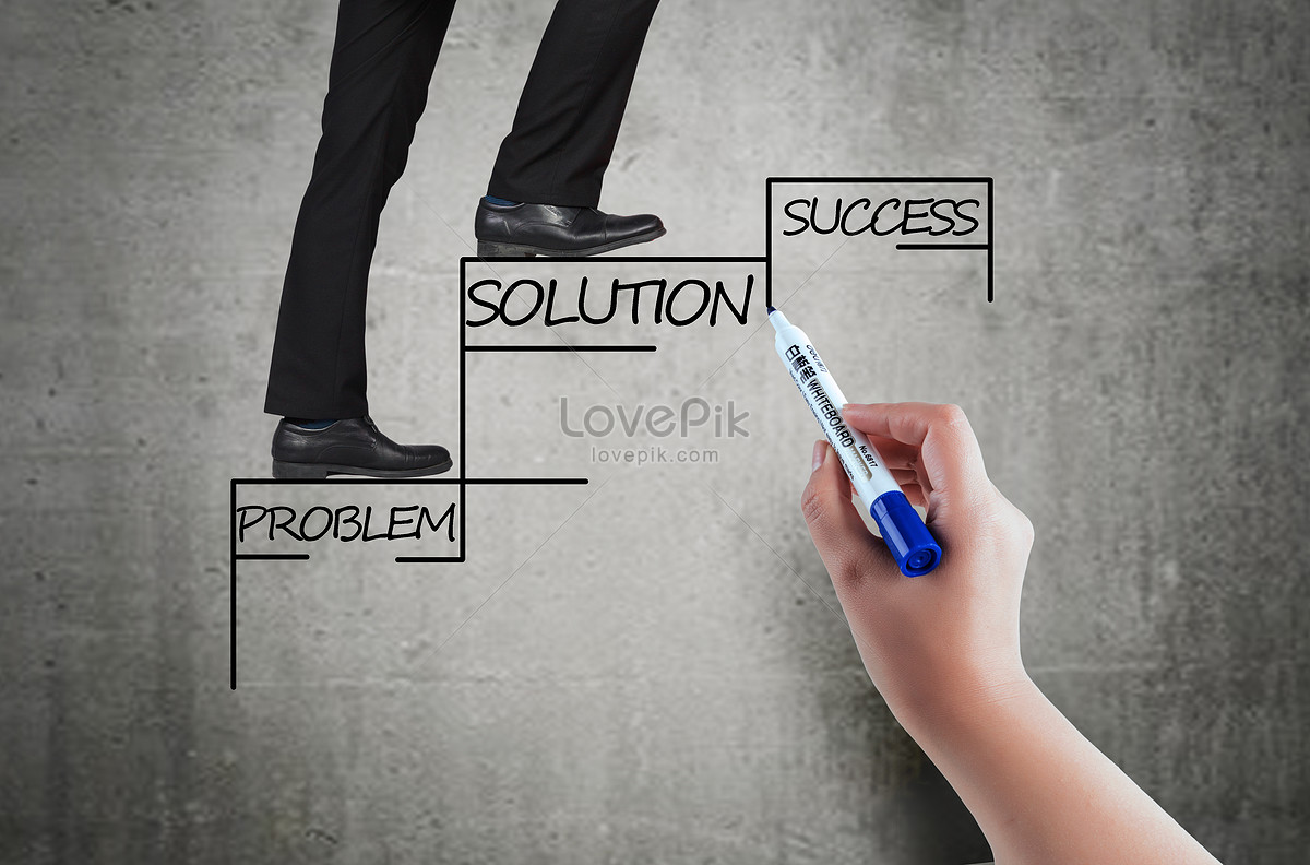 Solve the problem towards success, success, company mockup, solved Background image