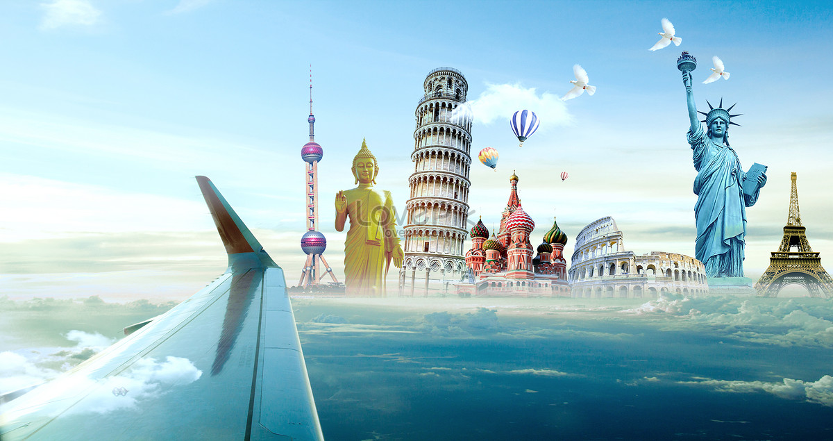 World travel banner, sky, voyage, baiyun Background image