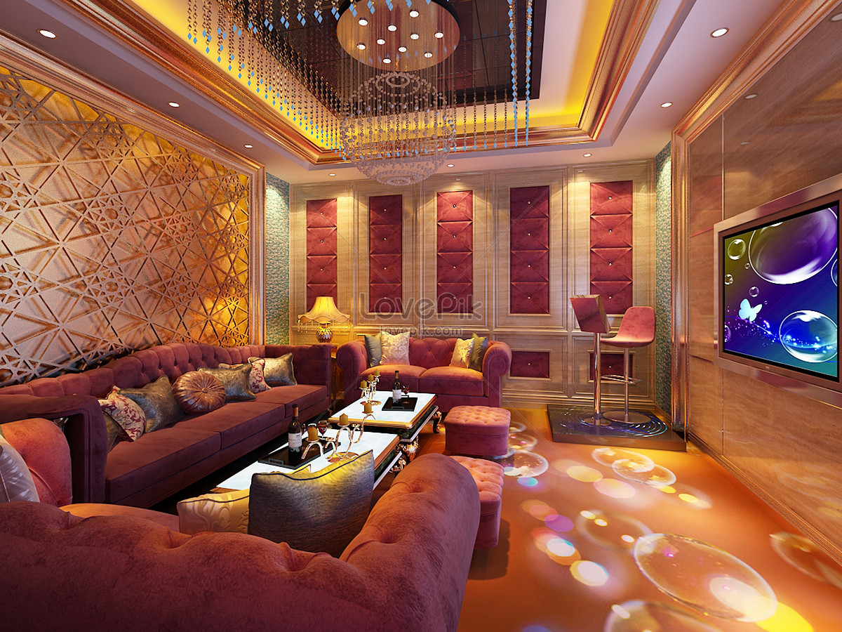 Beautiful ktv private room effect chart photo image_picture free 