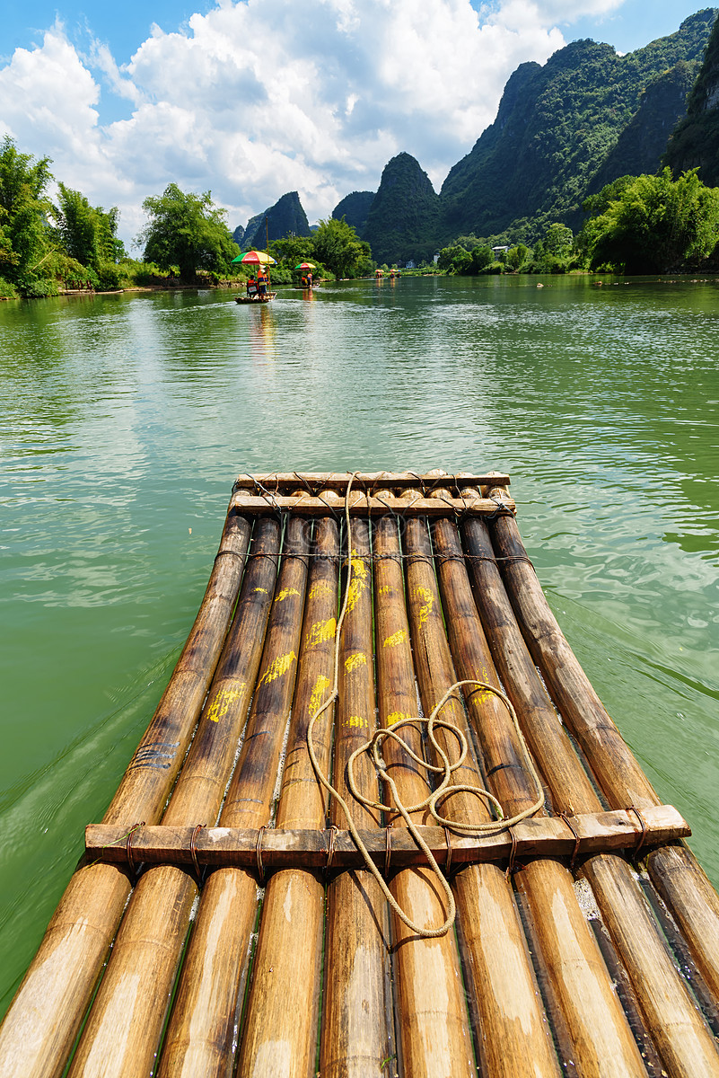 Li River Rafting Bamboo Raft Bamboo Raft Picture And HD Photos | Free ...