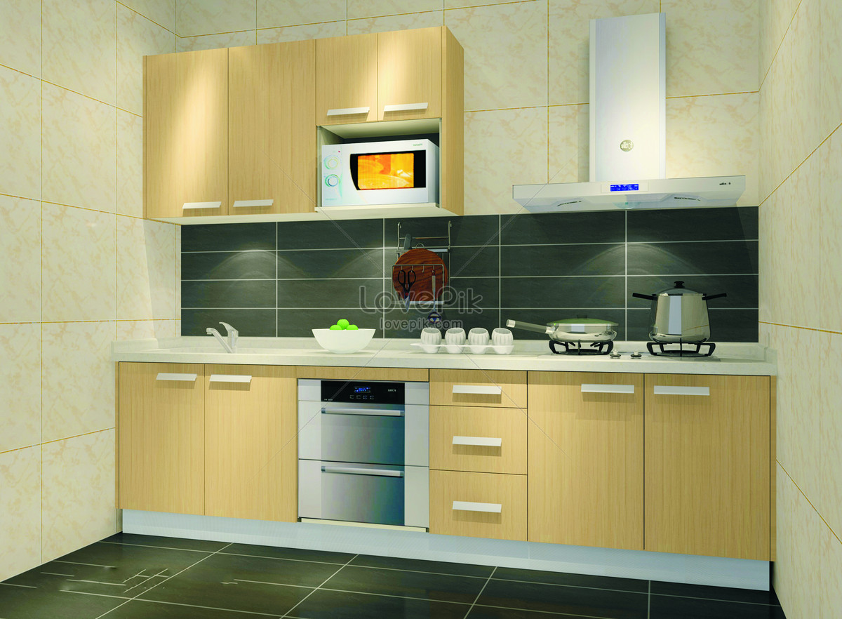 Kitchen cabinet effect creative image_picture free download 500949166 ...