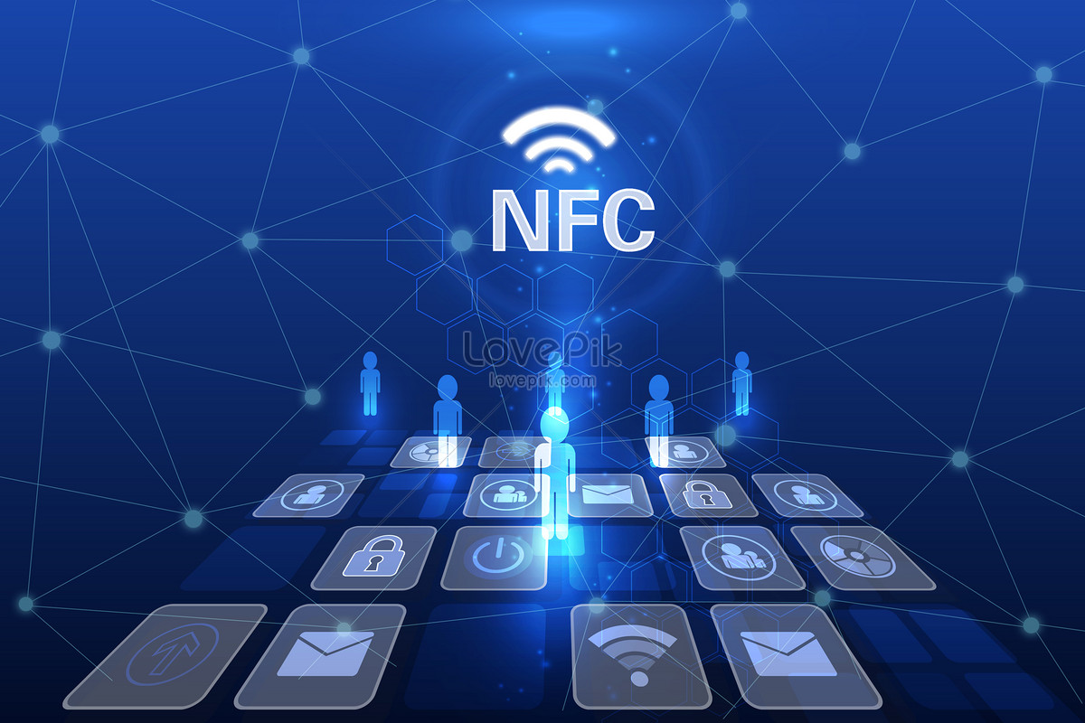 Nfc technology background creative image_picture free download 