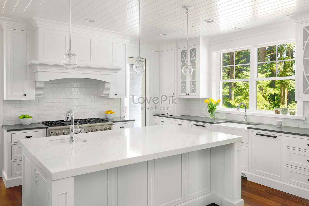 White simple kitchen effect map creative image_picture free download ...