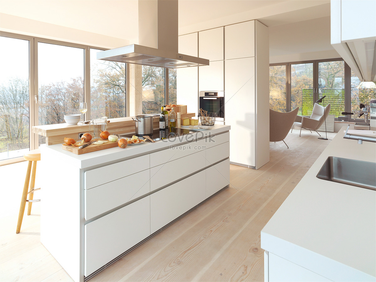 Central island kitchen renderings creative image_picture free download ...