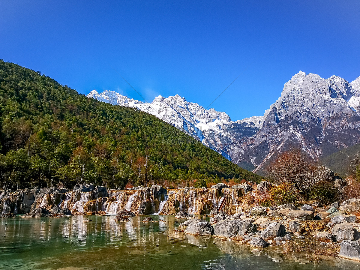 Yunnan lijiang yulong snow mountain scenery photo image_picture free ...