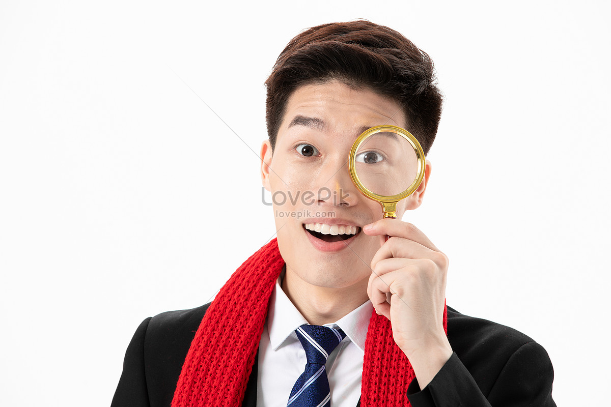 Business Man Holding Magnifying Glass Picture And Hd Photos Free Download On Lovepik 6660