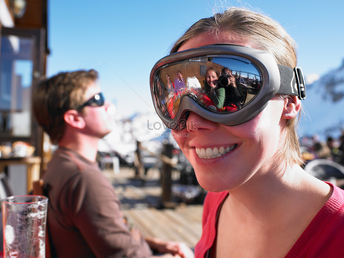 Young Woman Wearing Goggles Picture.