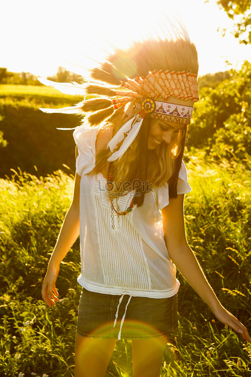 woman-wearing-native-american-headdress-picture-and-hd-photos-free