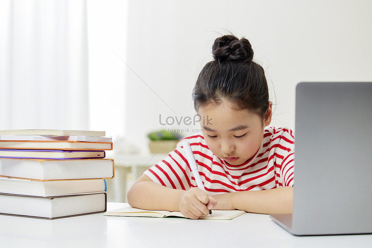 Children study hard and do their homework Photo