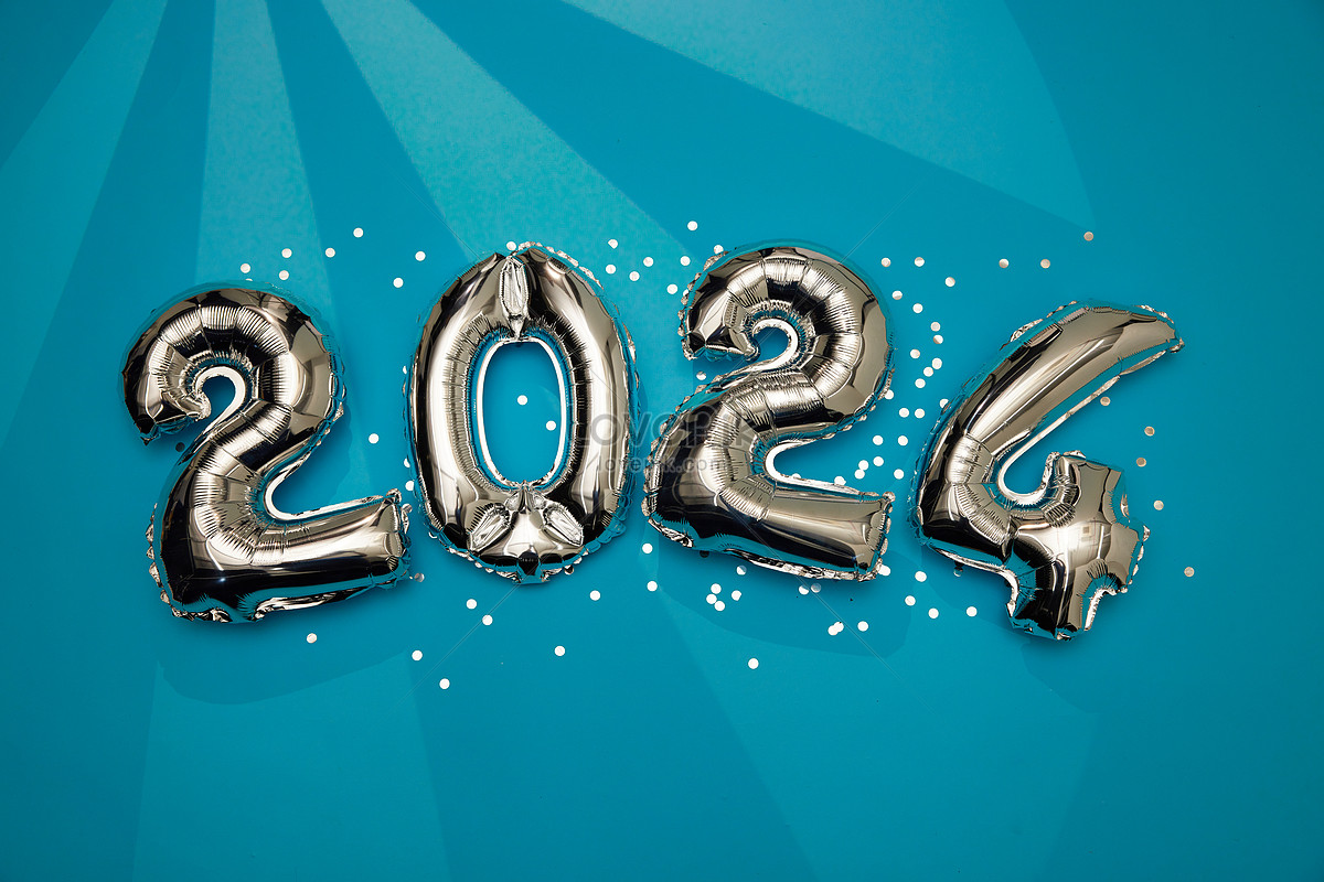 2024 Balloon On Blue Background Picture And HD Photos Free Download
